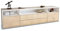 Stil.Zeit TV Schrank Lowboard, Andrew, Korpus Weiss matt, Front Holz-Design Zeder, (180x49x35cm), Push to Open Technik & Leichtlaufschienen