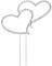 Beaupretty Tortentopper Hochzeitstorte Topper Hochzeitstorte Herzen Kuchen Topper Funkelnden Kristall Strass Doppel Liebe Herz Dekoration Kuchen Einsatz für Hochzeit Engagement Party