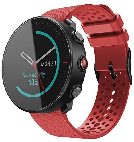 TopTen 22 mm Silikon-Sport-Uhrenarmband, Ersatz-Zubehör, Armband kompatibel mit Polar Vantage M2/Vantage M/Grit X Armband,