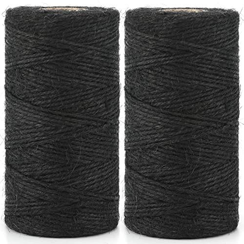 G2PLUS Jute String Twine 2MM, 200M Natural Garden Jute Rope, 3 Ply Art and Crafts Linen String for DIY Craft; Gardening Use