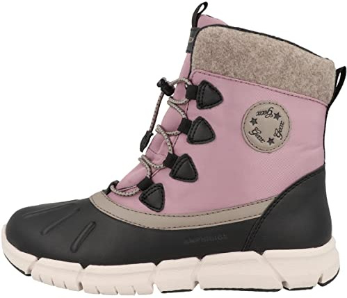 Geox Mädchen J Flexyper Girl B Ab Stiefeletten,Black Dk Pink,36 EU