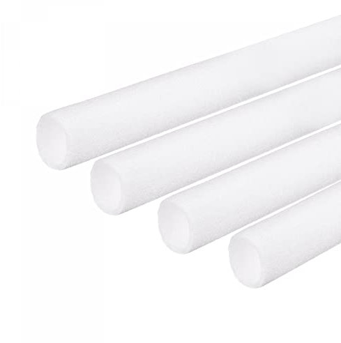 sourcing map Lot de 4 manchons de protection en mousse pour isolation de tuyau, 50 x 60 mm, blanc