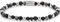 Rebel & Rose Unisex-Armband Farbstein, 925er Silber Achat S Anthrazit 32021102