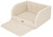 DOGGY Hundeautositz, Hundebox, Hundebett, Transportboxen, Rückbank, Hundedecke, Kofferraum, für große und mittelgroße Hunde, Beige Kunstleder, (100x80x39 cm)
