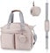 SONARIN Multifunktionale Stilvolle Baby Wickeltasche,Große Kapazität Wasserdicht Reise Wickeltasche Umhängetasche Tragetasche Henkeltaschen Portable Babytasche mit Schnullertasche(Rosa)