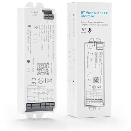 FCOB LM053 Bluetooth Mesh PWM LED Controller für Monochrome CCT RGB RGBW RGBCCT LED Streifen Smart Life Tuya Smart APP Kontrol mit WR01RF WR02RF RC01RF RC02RF RC03RF RC04RF RC05RF RF Fernbedienung