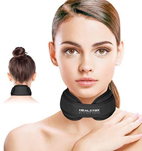Neck Ice Pack Wrap,Cervical Ice Pack,Cold Compress Ice Packs for Neck Injuries Reusable Cold & Hot Therapy Adjustable Flexible Gel Migraine Ice Head Wrap for Neck Pressure,Surgery Pain Instant Relief