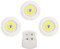 HAC24 3x COB Push Lampe mit Fernbedienung Batterie Dimmbar 200lm Unterbauleuchte Schranklampe Schrankleuchte