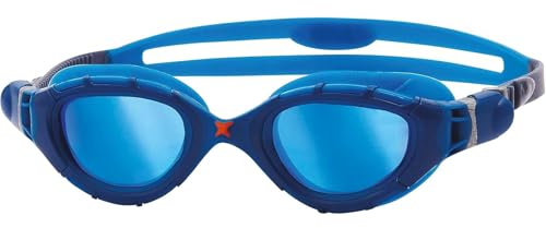 Zoggs Original Predator Flex Schwimmbrille Erwachsene, Herren und Damen – Freiwassereinsatz, Antibeschlag, Bequemer Sitz, Einfach Verstellbare Zugbänder