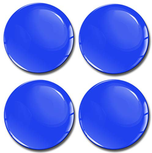 Biomar Labs 4 x 68mm Blau Aufkleber 3D Silikon Für Radkappen Nabenkappen Radnabendeckel Rad-Aufkleber Nabendeckel A 868