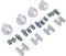 sparefixd for Whirlpool Cooker Oven Silver Control Knob Knobs x 4