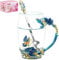 Birthday Gifts for Women,Butterfly Flower Glass Tea Cup Sky Blue Rose Coffee Mug for Women Mum Wife Sister Coworker Female Friend on Anniversary Mothers Day Christmas Presents