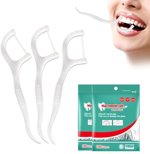 TingDongWei 200 Stück Zahnseide, Zahnseide Sticks, Dental Floss, Zahn Draht/Zahnpflege Interdental Flossers, Einweg Zahnpflege Zahnstocher Zahnreinigung zur Entfernung von Plaque und Speiseresten
