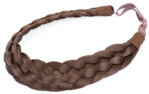 Gledola 5 Stränge Synthetisches Haar Geflochtenes Stirnband Haar Geflochtenes Stirnband (Kastanie)