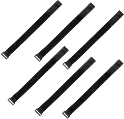 Prasacco 6 Stück Elastische Klettbänder, Klettverschluss Kabelbinder Knöchelbeinhose, Verstellbarer Befestigungsgürtel, Radsport-Hosenband Bindehose für Outdoor-Aktivitäten, Bicycle Safety Belt