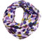 J26 Streifen Seide Glitzer Gold Fäden Sommer Frühling Loop Verlauf Regenbogen Rainbow Silk Uni Rundschal Schlauchschal Stola Schal leicht (Dots Lila)