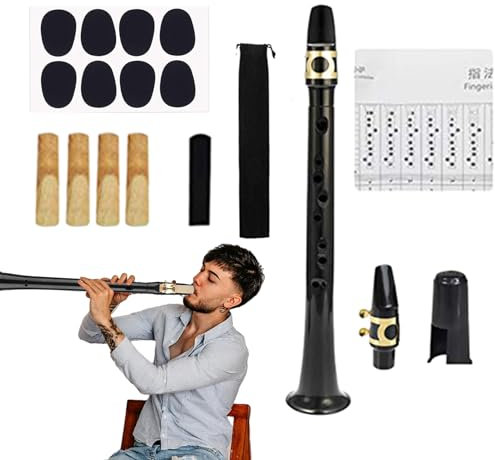 1/2 Set Saxophone, Portable Small Saxophone Instrument, for Beginners and Professional Artists | with 4 Reeds,8 Teeth Pads, Carry Bag, Woodwind Instrument, Suitable for Beginners, Easy to