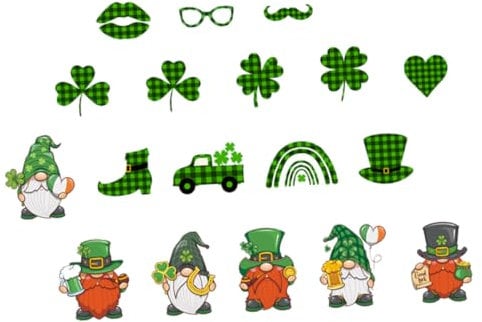 TOPBATHY 1 Set Fridge Fridge Decor Four Leaf Clovers St Patricks Day St Patricks Day Garage Party Supplies Home Decor Household Products Soft Magnetic Cartoon