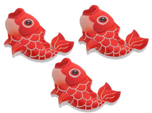 Cabilock 3 Stück Koi Kühlschrankmagnete Einfache Magnettafelmagnete Schöne Fisch Kühlschrankmagnete Tafelfischmagnete Fischkühlschrankmagnete Harz Kühlschrankmagnete Tafelmagnete