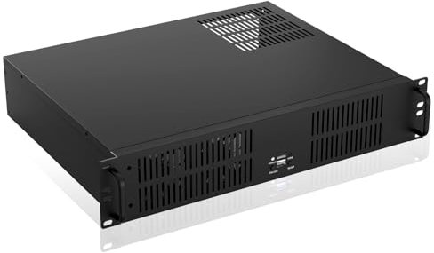 2U Micro ATX Compact Rackmount 3 x 3.5 HDD and 1 x 2.5 SSD, ATX PS2 PS2 PSU Chassis Support, USB