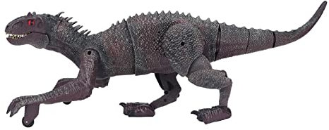 Srliya 2,4G Spray Dinosaurier Spielzeug Fernbedienung Sound Licht Simulation Intelligente Walking Dinosaurier Spielzeug Kinder (Grau Rot)