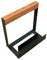 B4K® 25x13,2x25cm Messerständer, Messerhalter, Meßerblock aus Eichenholz und Metall - Platz für 4 Messer - Robust und langlebig
