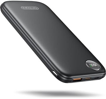 Ntaanoo Power Bank Charge Rapide 22,5W 4.5A, Slim 10000mAh Batterie Externe, Legere Powerbank USB C, Batterie Portable Compatible avec iPhone 16 15 14 13 12 11 batteria portatile cellulare