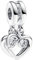 Wedanor Charme Für immer. Immer teilbar Anhänger Charms Anhänger 925 Sterling Silber Charm Pendant für Europäische Armbänder und Halsketten