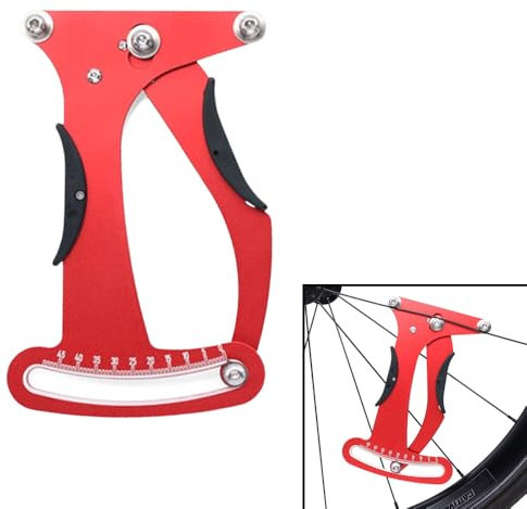 WBYNB Tensión Radios de Bicicleta Medición, Medidor de Tensión de Radios, Bicicleta Montaña Herramientas Medición, Tensiómetro de Radios de Bicicleta, para Radios de Bicicleta, Color Rojo