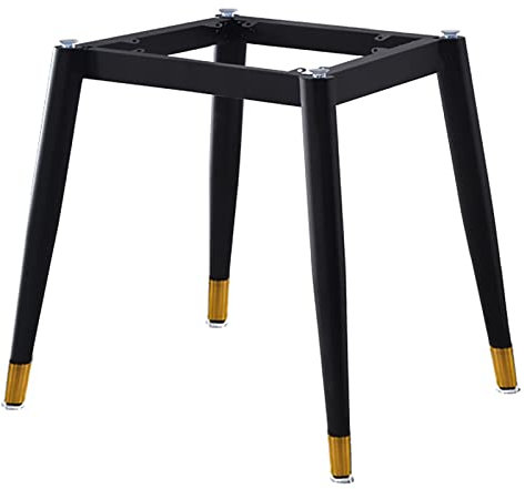 Moderner Metall-Tischrahmen mit verstellbarem Bodenschutz, 73 cm, perfekt für Couchtisch, Esstisch, Schreibtisch, Wohnzimmertisch und andere Möbel, goldene Füße, Mittelbalken, Größe 120 x 120 x 73 cm