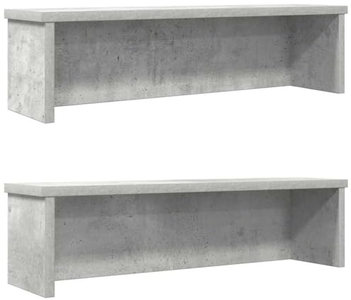 vidaXL Kitchen Racks Stackable 2 pcs Concrete Grey 60x15x16 cm