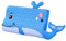 Schlummerkids Kissen Original,Kinderkissen für Besserenund Gesünderen, Calmly Ergonomisch, Kawaii Tiere Kissen, Atmungsaktiv und Hautfreundlich （Mit Kopfkissenbezug） (Blauwal,45*27*6 cm)