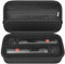 Boobowl Wireless Mikrofon Gehäuse kompatibel mit JBL Wireless Zwei Mikrofon/für JBL Partybox, Handheld Dual Mic Reisespeichertasche für Empfänger, Batterien und anderes Zubehör (Schwarz)