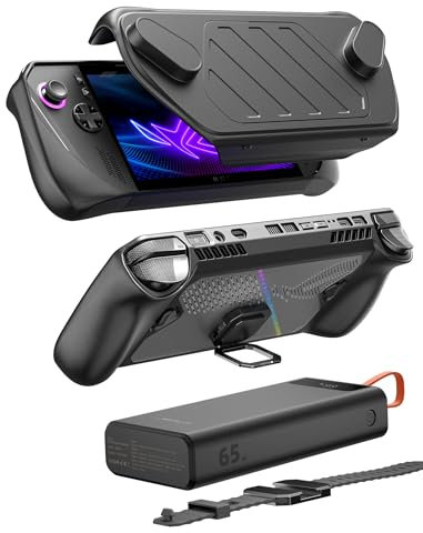 JSAUX PC0111 ModCase Compatible with ASUS ROG Ally X, Modular ROG Ally X Case with 20000mAh Power Bank, Included Protective Case, Face Cover, Power Bank, Metal Bracket and Strap - Power Bank Set