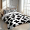 Bettbezug Tierhaut Kuhmuster Bettwäsche Set 155 x 200 cm, Minimalismus Bettwäsche-Set Mädchen Junge Kinder Deluxe Mikrofaser Weiche Bettbezug mit Reißverschluss und Kissenbezüge