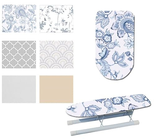 Generisch 52 X 11cm Bügelbezug, Baumwoll-Bügelbrettbezug Und Polster, Tischbügelbrettbezug, Ersatzbezug Für Ärmel-Bügelbrett(Blau)