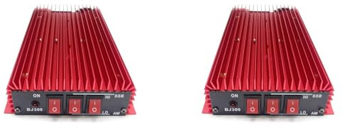 Iyalezirk 2X Amplificador -300 3-30MHz 100W FM 120W Am 150W SSB Walkie Talkie CB Amplificador de Potencia para Radio