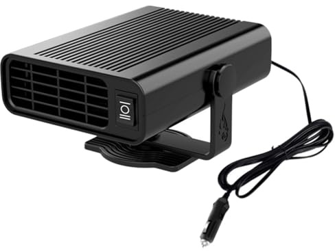 Ciieeo 24V Car Heater, Portable Vehicle Warmer & Defroster, Rapid Demist Fan for Truck/RV/Bus (24V Only), Compact Dash Unit for Winter Windshield De‑Icing and Fog Clearing, Auto Defogger