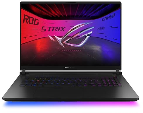 ASUS ROG Strix Scar 18 G835LX Laptop | 18 2,5K WQXGA 240Hz/3ms 16:10 MiniLED Display | Intel Core Ultra 9 275HX | 64GB RAM | 2x2TB SSD | RTX 5090 | Win11 Pro | QWERTZ | Off Black | 3Monate GamePass