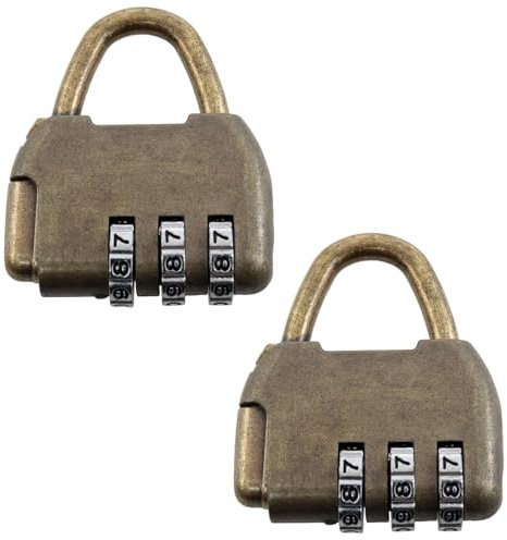 XZW 2PCS Mini Vintage Combination Padlock Antique Style Handbag Shape Bronze Lock for Jewelry Box Storage Box, etc.