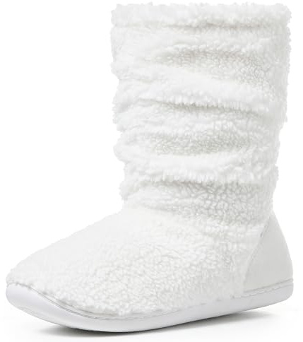 Polar Mens Slipper Sherpa Boots Memory Foam Indoor Bootie with Anti-Slip Rubber Sole Soft, Warm and Fluffy Faux Fur House Slipper Ankle Shoe Boot