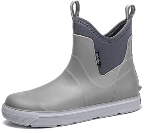ZEPYFXIT Stivali da Pioggia Uomo in Gomma Impermeabile Stivaletti Chelsea con Elastici Comodi Stivali da Lavoro Impermeabili per Giardinaggio Pesca e Trekking