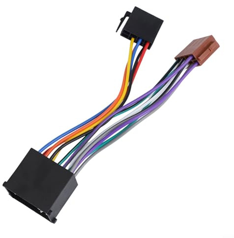 Câble adaptateur ISO 16 broches pour autoradio compatible avec BMW série E36, E39, E46, E56 et Land Rover Defender et Discovery