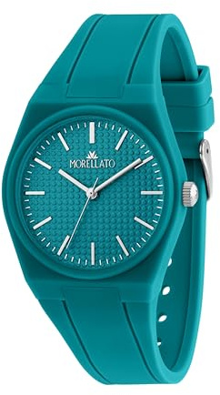 Morellato Orologio Donna, Solo tempo, Analogico, 39 mm, Collezione VIVACE, Silicone, Motivo Geometrico