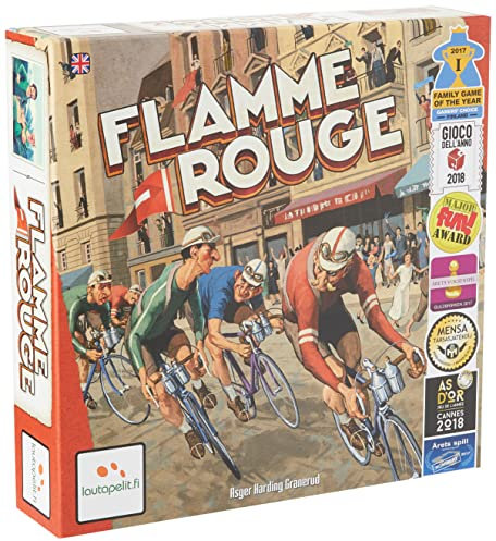 Lautapelit , Flamme Rouge , Board Game , Ages 8+ , 2-4 Players , 30-45 Minute Playing Time