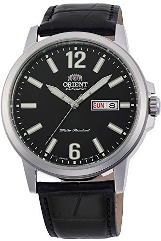 Orient Herren Analog Automatik Uhr mit Leder Armband RA-AA0C04B19B