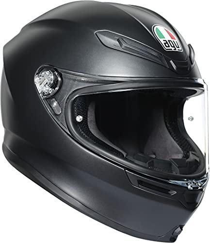 AGV Herren K6 Motorrad Helm, Schwarz, XXL