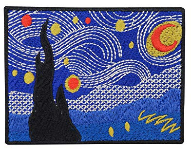 Finally Home Vincent Van Gogh Sternennacht Patch zum Aufbügeln | Patches, Bügelflicken, Flicken, Aufnäher