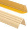Nez de marche profil d’angle PVC autoadhésif 50x40mm antidérapant, d'escalier-protection, bande de bordure, 150cm, Crème