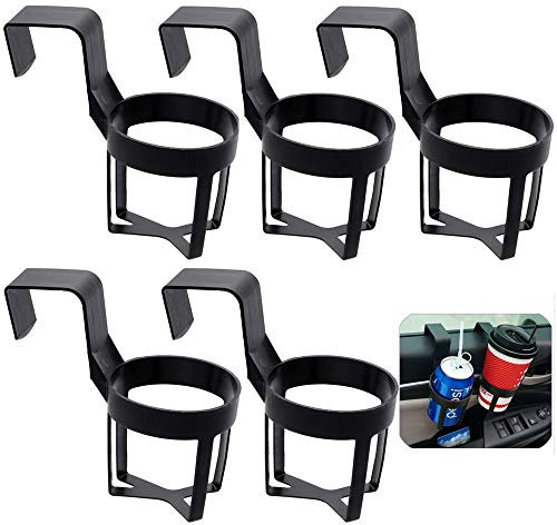 Xinlie Réglable Pliant Coupe Porte Gobelets Porte-gobelets Automobiles Réglables Voiture Rack Porte-gobelet Voiture Porte-Cannettes Porte-Gobelet Latéral de Siège Auto pour Sodas,Eau,Café(5 Pièces)